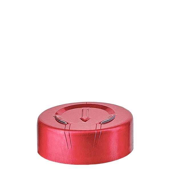 Tapón abocardado de 20,25 x 7,4 mm con rasgado completo, rojo Tapón abocardado de 20,25 x 7,4 mm con rasgado completo, rojo
