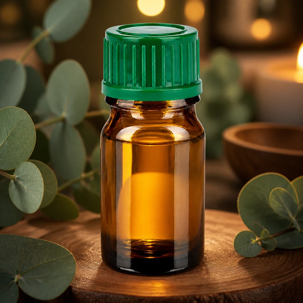 Botella BrownLine de 5 ml con protección UV y tapón de rosca verde de 11 mm para proteger de la luz