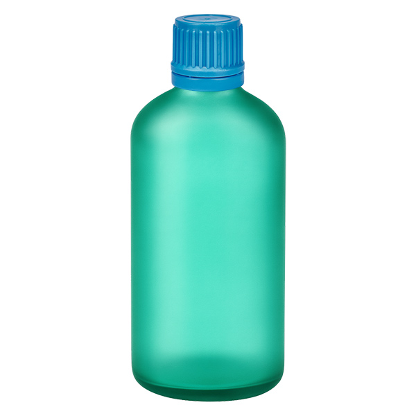 Frasco de 100 ml con tapón de rosca de 11 mm azul GreenLine UT18/100 Frasco de 100 ml con tapón de rosca de 11 mm azul GreenLine UT18/100