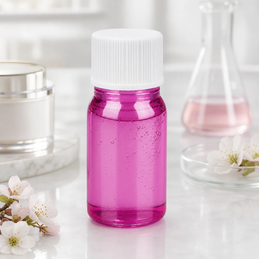 Frasco de laboratorio compacto de 5 ml de vidrio violeta con tapón de rosca blanco hermético para una dosificación precisa