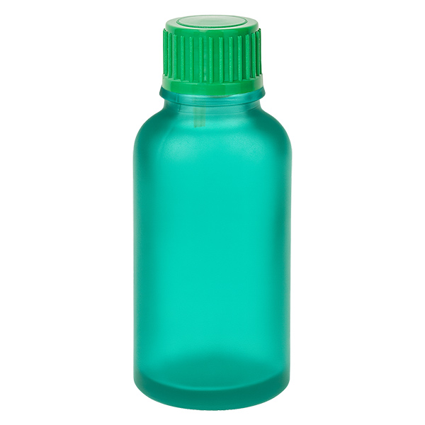 Frasco cuentagotas de 30 ml 0,8 mm verde Cierre estándar GreenLine UT18/30 Frasco cuentagotas de 30 ml 0,8 mm verde Cierre estándar GreenLine UT18/30