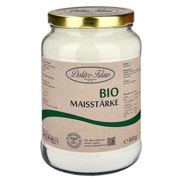 Almidón de maíz ecológico 950g Doktor-Klaus noWaste Almidón de maíz ecológico 950g Doktor-Klaus noWaste