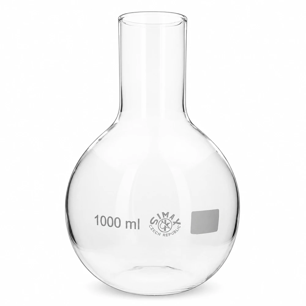 Matraz Erlenmeyer 1000ml cuello ancho Frasco de vidrio de borosilicato de 1000 ml con cuello ancho para aplicaciones de laboratorio
