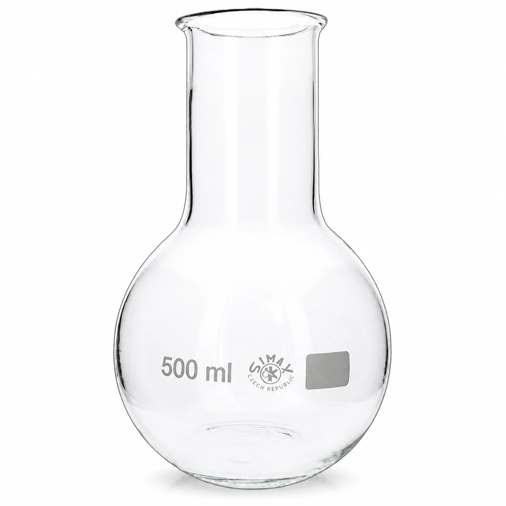 Termo 500 ml cuello ancho Frasco de boca ancha de 500 ml con fondo redondo para experimentos químicos en el laboratorio