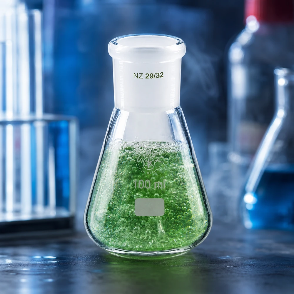 Matraz Erlenmeyer de 100 ml con junta esmerilada estándar (29/32)