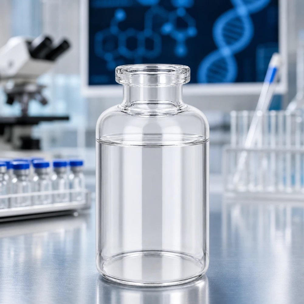 Frasco de inyección de vidrio transparente 30ml Klarglas Vial 30ml mit dickem Flaschenboden und glatter Oberfläche für aseptische Abfüllprozesse