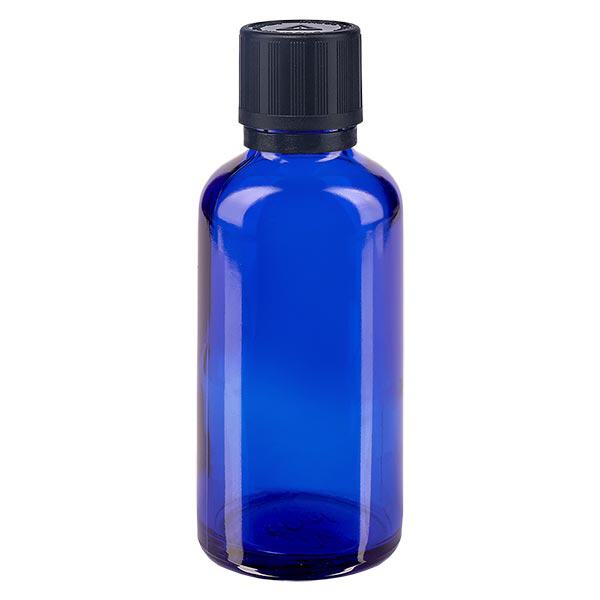 Botella de farmacia tapón cuentagotas 50ml azul anillo vertedor 1mm negro cierre de seguridad para niños símbolo de advertencia ciego cierre inviolable Botella de farmacia tapón cuentagotas 50ml azul anillo vertedor 1mm negro cierre de seguridad para niños símbolo de advertencia ciego cierre inviolable