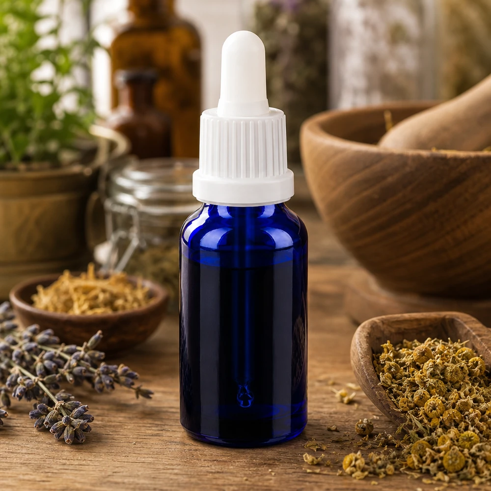 Frasco de vidrio compacto de 20 ml con pipeta cuentagotas ideal para cosmética de bricolaje y naturopatía
