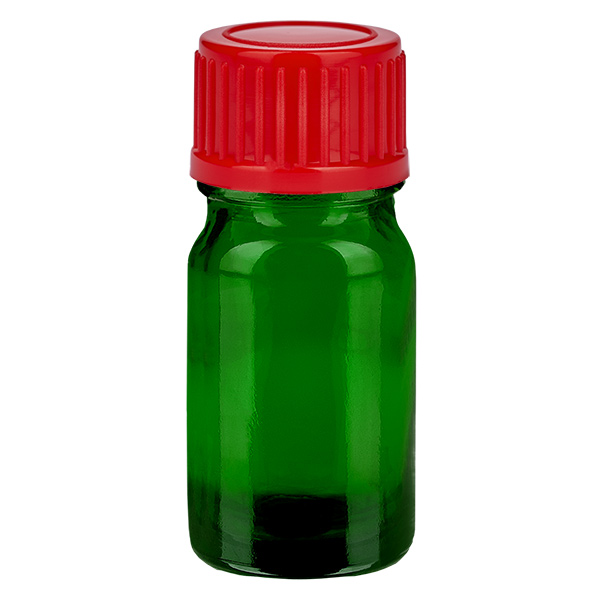 Frasco 5ml 11mm tapón rosca rojo estándar GreenLine UT18/5 Frasco 5ml 11mm tapón rosca rojo estándar GreenLine UT18/5