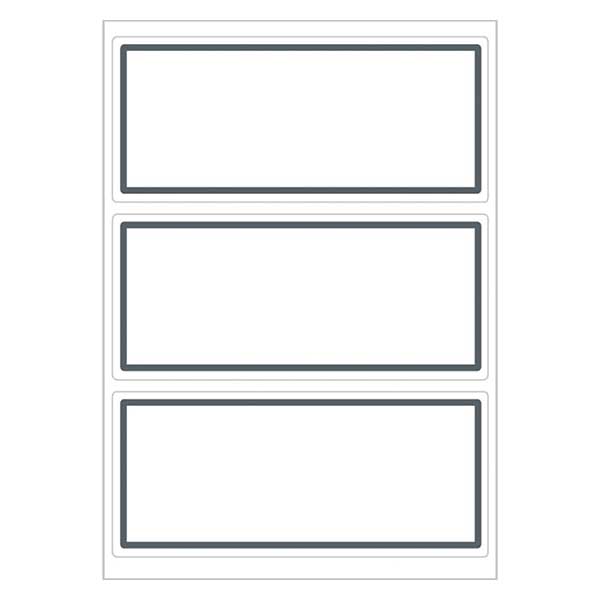 Etiquetas universales blanco/gris (18 etiquetas) 82x36mm