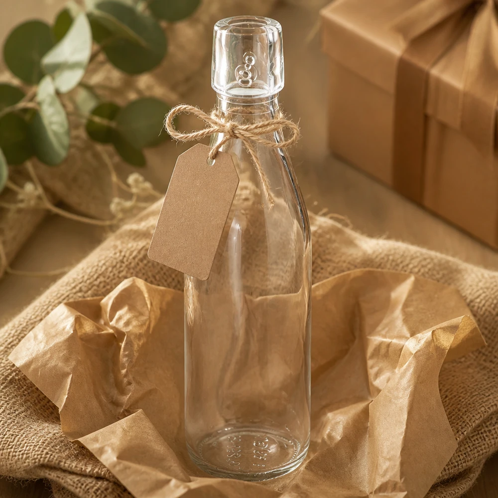Botella de vidrio de 250 ml sin tapón giratorio UNiTWIST