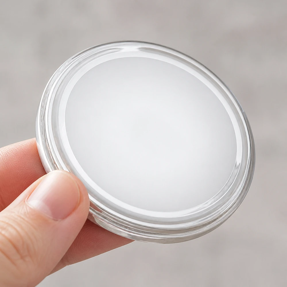 Tapa BasicSeal de 70 mm, blanca (TO70) UNiTWIST Primer plano de la tapa BasicSeal de 70 mm, blanca, modelo TO70 UNiTWIST, con superficie lisa y blanca