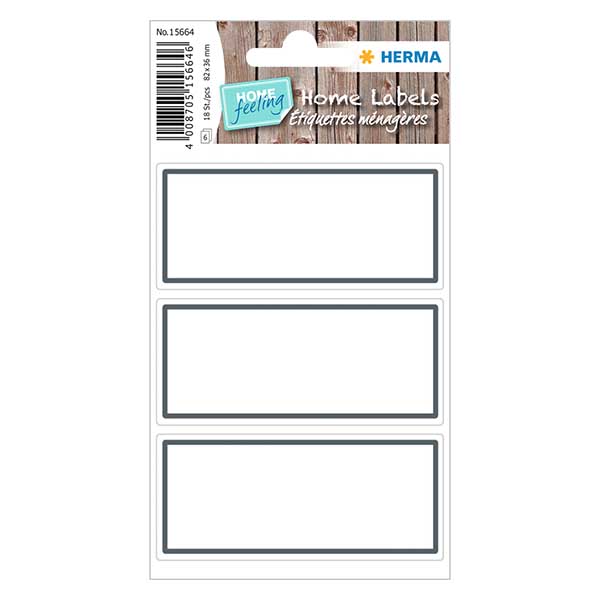 Etiquetas universales blanco/gris (18 etiquetas) 82x36mm Etiquetas universales blanco/gris (18 etiquetas) 82x36mm