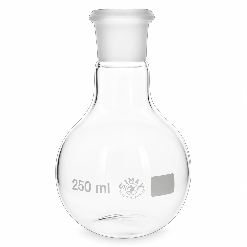 Frasco de vidrio borosilicato de 250 ml con junta esmerilada estándar 29/32 para aplicaciones de laboratorio