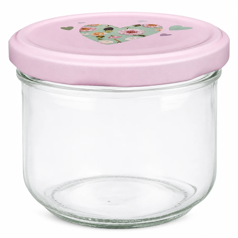Vasos de 260 ml + tapa BasicSeal rosa corazón UNiTWIST