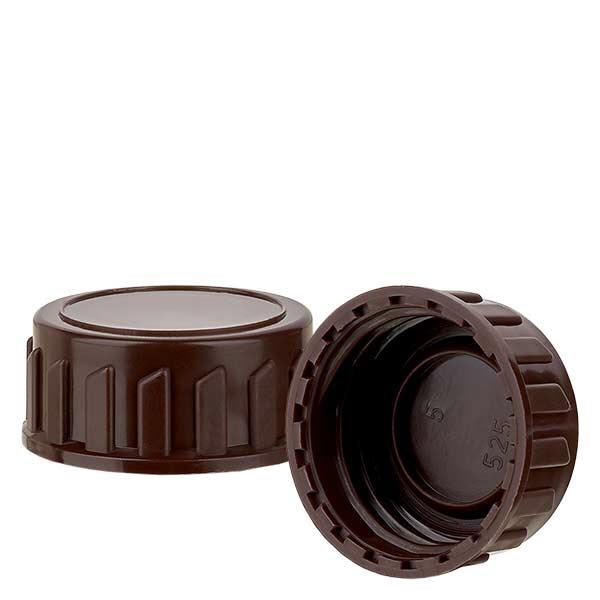 Tapón de rosca marrón estándar PP28 ApoGlas Tapón de rosca marrón estándar PP28 ApoGlas
