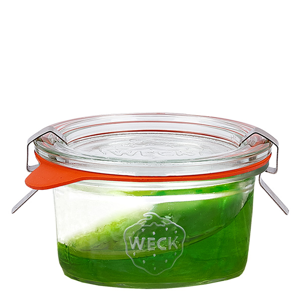 Juego de 48 vasos Weck de 50ml con 48 tapas de cristal.