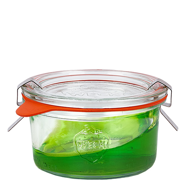 Juego de 12 vasos Weck de 165 ml con 12 tapas de vidrio, 12 Juego de 12 vasos Weck de 165 ml con 12 tapas de vidrio, 12