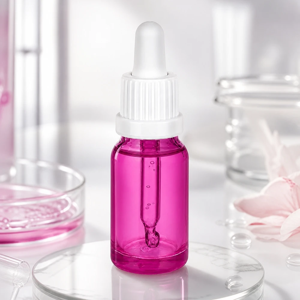 Frasco de vidrio de alta calidad de 10 ml con pipeta OV PurpleLine UT18/10 para cosméticos