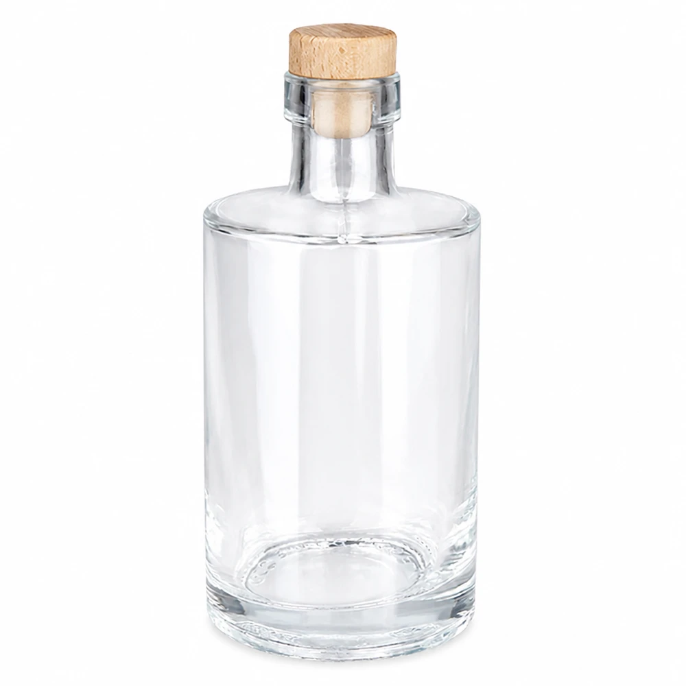 Botella de vidrio de 350 ml «Galileo» con tapón de corcho con asa de madera UNiTWIST® Botella de vidrio de 350 ml «Galileo» con tapón de corcho con asa de madera UNiTWIST®