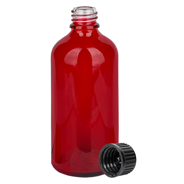 Frasco 100ml 11mm tapón rosca negro estándar RedLine UT18/100 Frasco 100ml 11mm tapón rosca negro estándar RedLine UT18/100