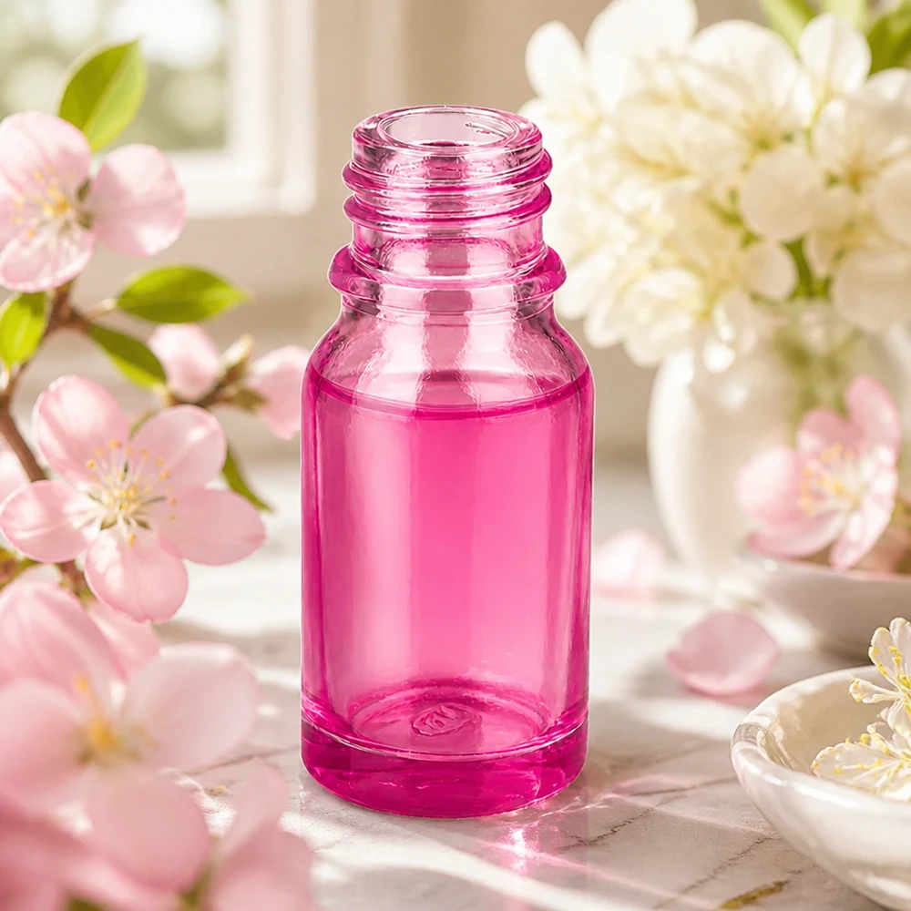Frasco de vidrio rosa de 10 ml PurpleLine UT18/10 UNiTWIST para la dosificación precisa de tinturas y esencias