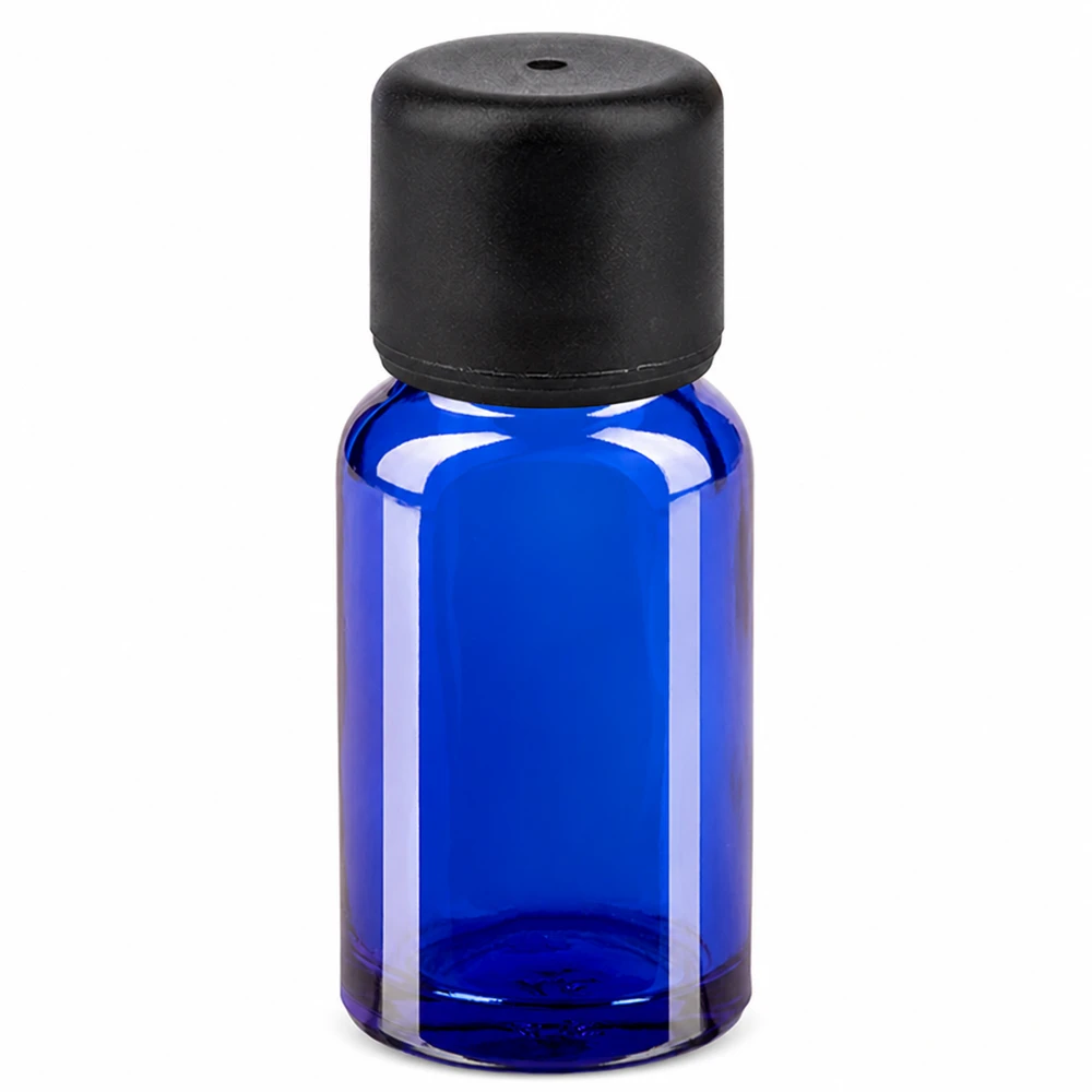 Frasco de 10 ml con tapón de rosca de 11 mm negro BlueLine UT18/10