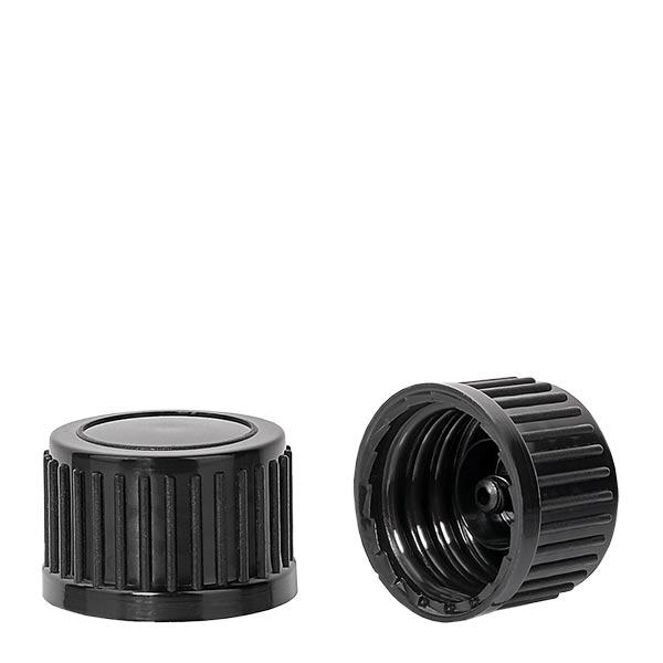 Tapón de rosca negro 18mm estándar Tapón de rosca negro 18mm estándar
