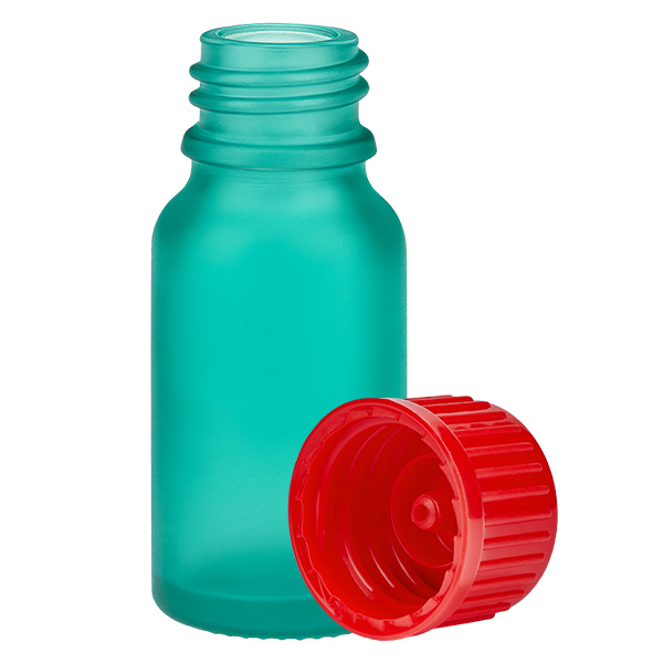 Botella 10ml 11mm tapón rosca rojo estándar GreenLine UT18/10 Botella 10ml 11mm tapón rosca rojo estándar GreenLine UT18/10