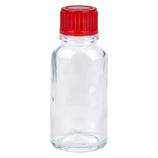 Botella 20ml tapón rosca 11mm rojo estándar ClearLine UT18/20 Botella 20ml tapón rosca 11mm rojo estándar ClearLine UT18/20