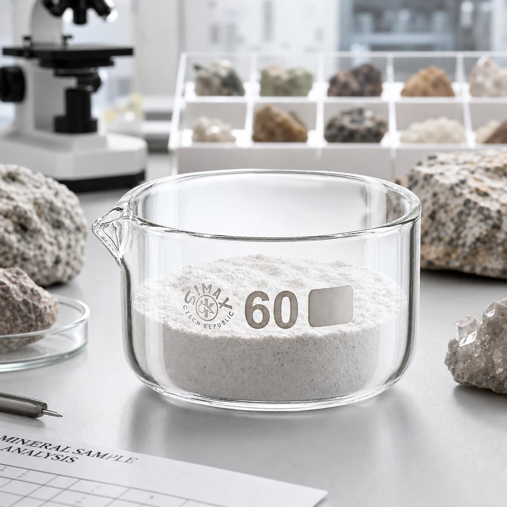 Cubeta de cristalización Simax de 60 ml para polvo mineral blanco, análisis de laboratorio, cubeta plana de vidrio borosilicato