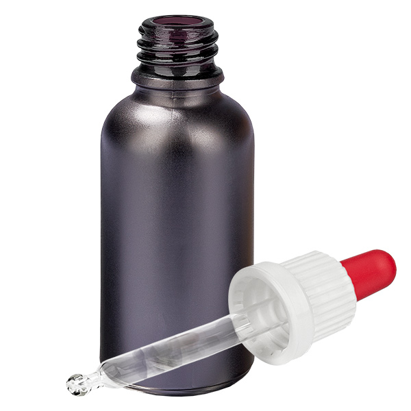 Frasco pipeta 30ml blanco/rojo cierre inviolable BlackLine UT18/30