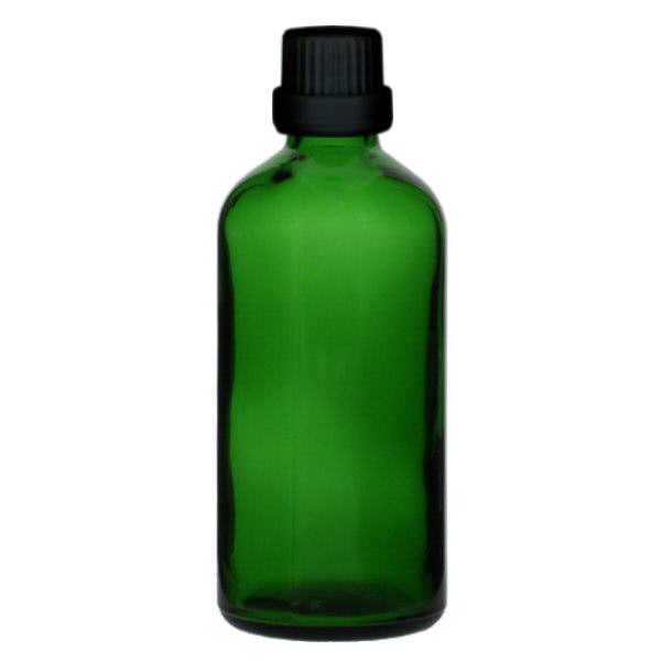 Botella de farmacia verde 100ml tapón cuentagotas premium 2mm cierre inviolable negro Botella de farmacia verde 100ml tapón cuentagotas premium 2mm cierre inviolable negro