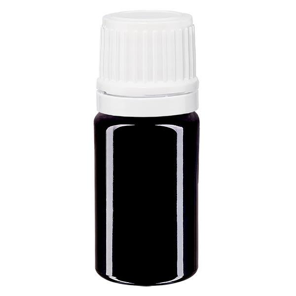Botella de farmacia violeta 5ml tapón cuentagotas 1,2mm blanco cierre inviolable Botella de farmacia violeta 5ml tapón cuentagotas 1,2mm blanco cierre inviolable
