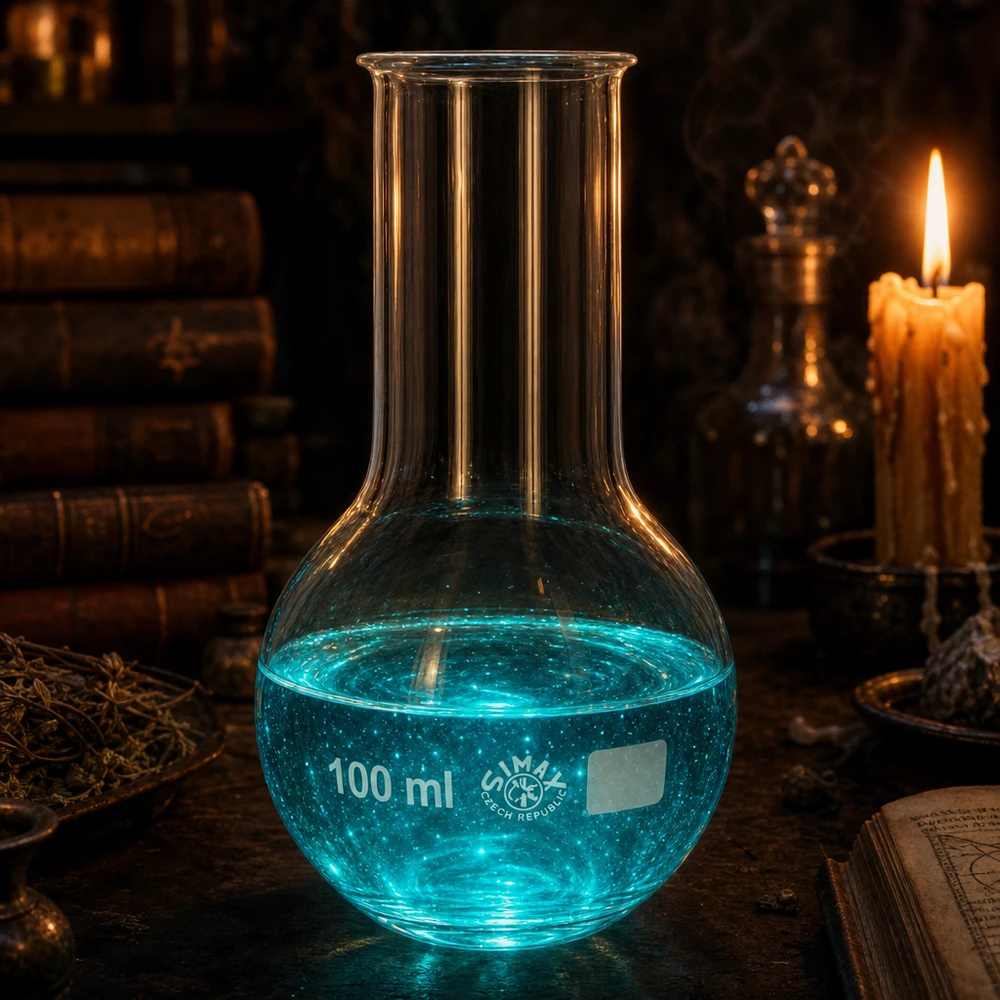 Matraz de fondo redondo de 100 ml con soporte estable y amplio rango de apertura para aplicaciones de laboratorio seguras