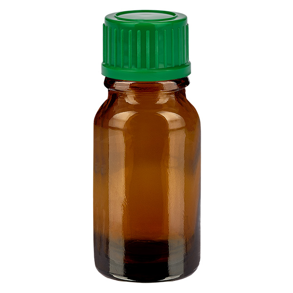 Frasco de 10 ml con tapón de rosca de 11 mm verde Estándar BrownLine UT18/10