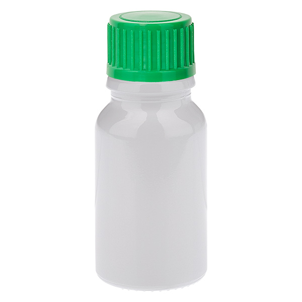 Frasco cuentagotas de 10 ml, 0,8 mm, verde, cierre estándar, WhiteLine UT18/10