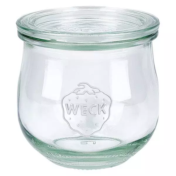 Tarro tulipa 370ml con tapa de cristal WECK RR80 WECK tarro tulipán 370ml con tapa de cristal RR80 tarro transparente para conservación y almacenaje