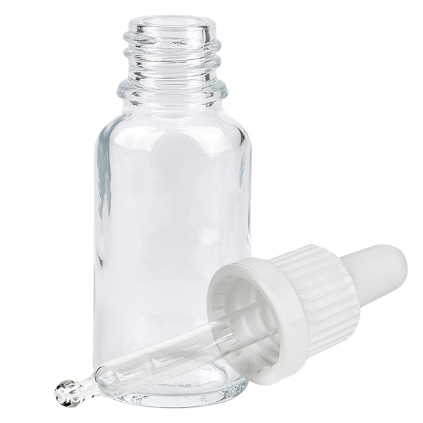 Frasco pipeta 20ml cierre inviolable blanco ClearLine UT18/20 Frasco pipeta 20ml cierre inviolable blanco ClearLine UT18/20