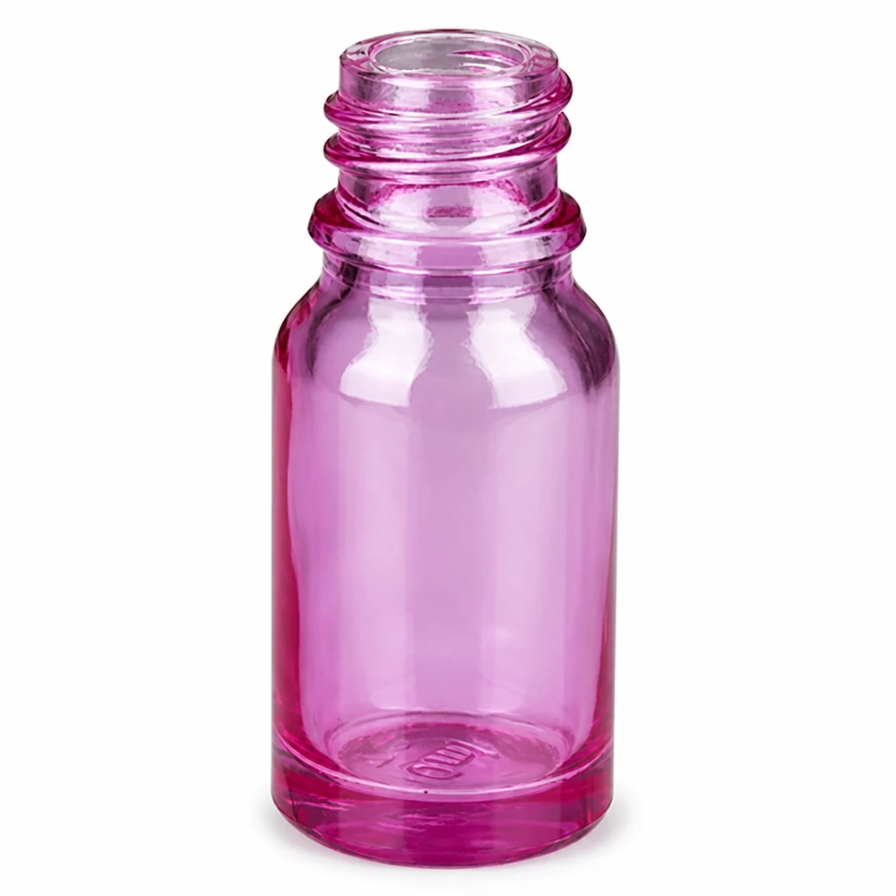 Frasco de vidrio violeta de 10 ml con rosca UT18/10 para aerosoles nasales y soluciones cuentagotas