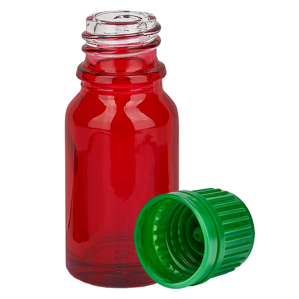 Botella 10ml tapón rosca 11mm verde RedLine UT18/10 Botella 10ml tapón rosca 11mm verde RedLine UT18/10