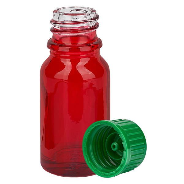 Botella 10ml 11mm tapón rosca verde estándar RedLine UT18/10 Botella 10ml 11mm tapón rosca verde estándar RedLine UT18/10