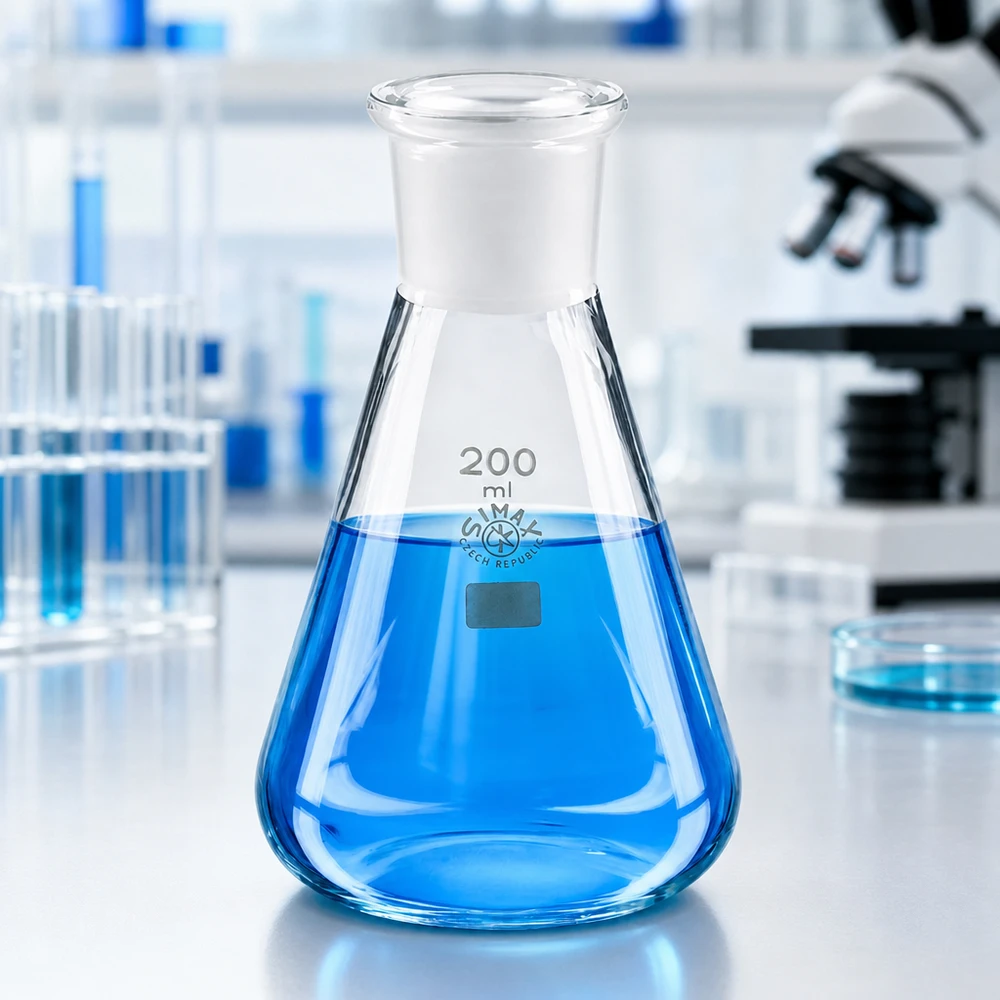 Matraz Erlenmeyer 200ml con junta esmerilada estándar (29/32) Matraz Erlenmeyer 200ml con junta esmerilada estándar (29/32)