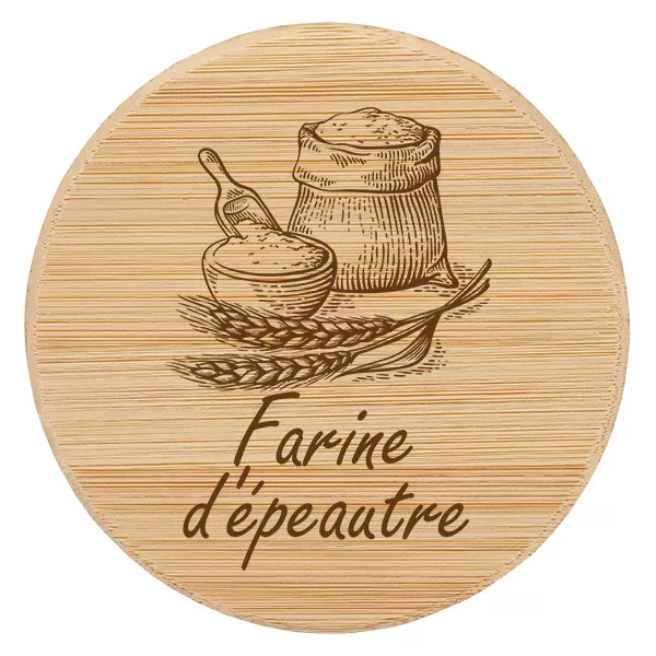 Couvercle en bois "farine d'épeautre" pour WECK RR100 Couvercle en bois "farine d'épeautre" pour WECK RR100