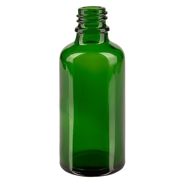 Frasco cuentagotas 50ml DIN 18 anillo vertedor vidrio verde Frasco cuentagotas 50ml DIN 18 anillo vertedor vidrio verde