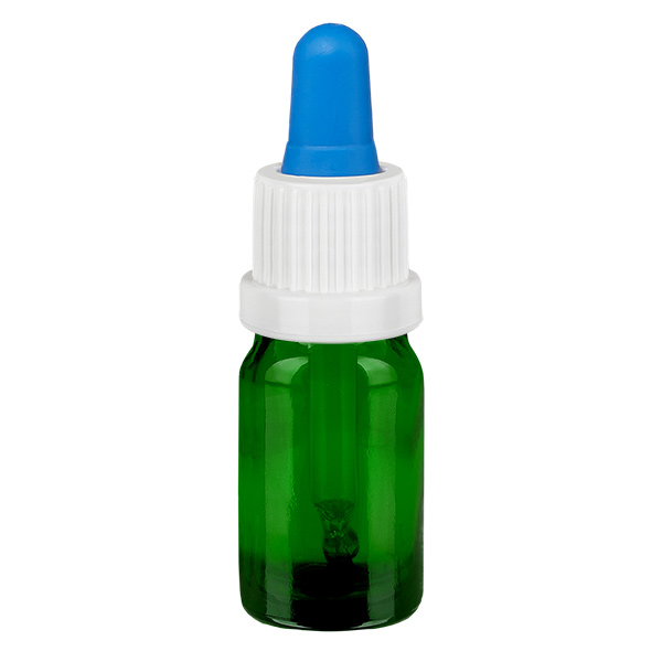 Frasco pipeta 5ml blanco/azul tapón inviolable GreenLine UT18/5