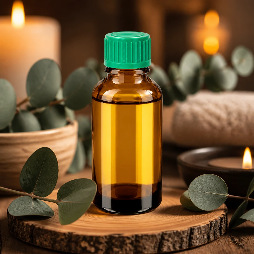 Frasco boticario marrón de 30 ml con tapón de rosca verde para aromaterapia y bienestar