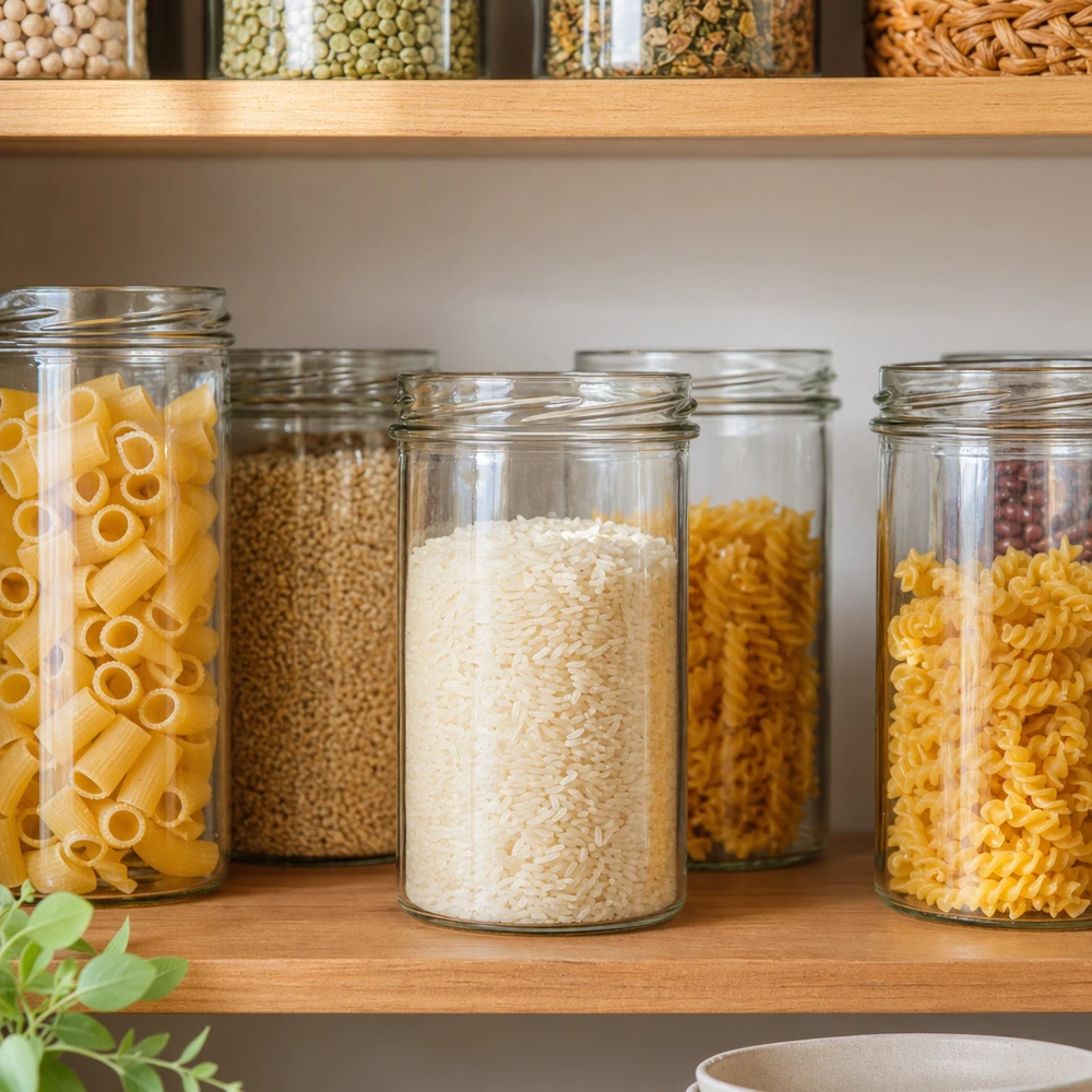 UNiTWIST Sturz435 tarros 435ml TO82 para el almacenamiento organizado de pasta, arroz y cereales en despensas