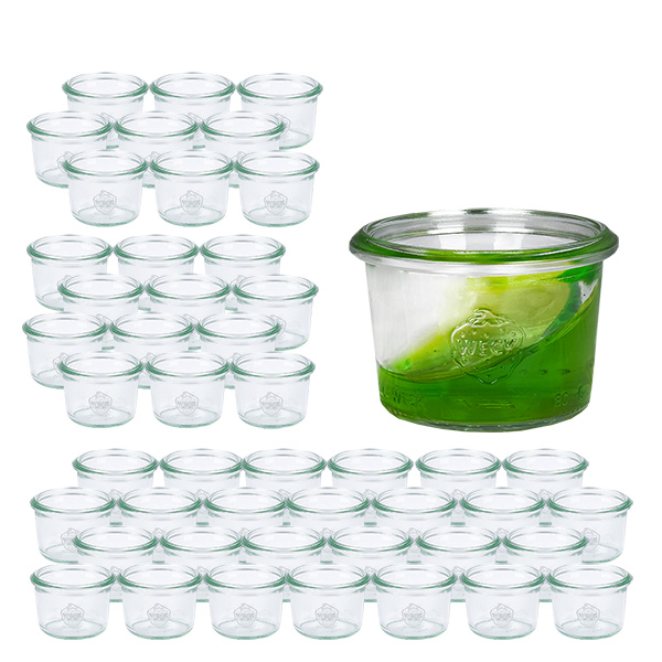 48er Set Weck Gläser 80ml Sturzgläser