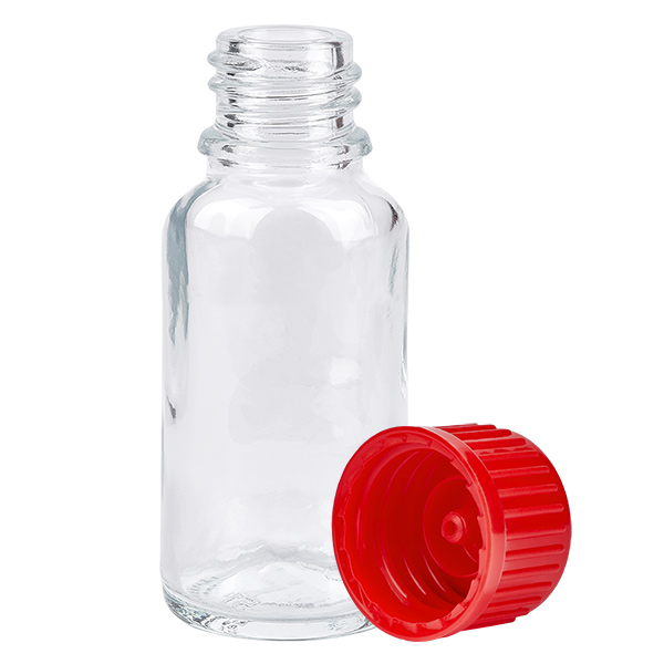 Botella 20ml tapón rosca 11mm rojo estándar ClearLine UT18/20 Botella 20ml tapón rosca 11mm rojo estándar ClearLine UT18/20